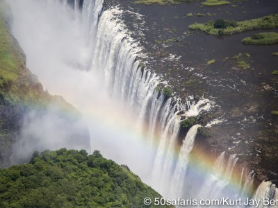 Victoria falls, calendar, when to go, best, wildlife, safari, photo safari, photo tour, photographic safari, photographic tour, photo workshop, wildlife photography, 50 safaris, 50 photographic safaris, kurt jay bertels, rainbow, waterfall, helicopter